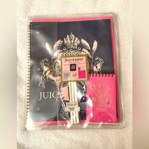Juicy Couture School Essentials Kit Y2K Binder Notebook Set Rare Pink